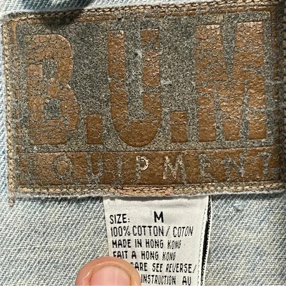 Vintage U.M. B-54 Equipment VTG Men's Denim Varsity Jacket Size Medium - Picture 15 of 16